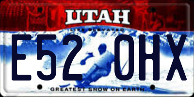 UT license plate E520HX