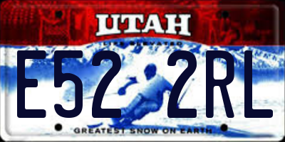UT license plate E522RL