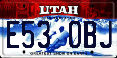 UT license plate E530BJ