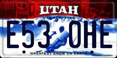 UT license plate E530HE