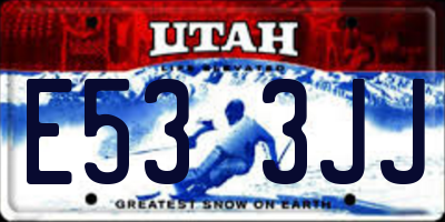 UT license plate E533JJ