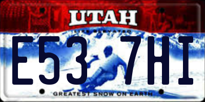 UT license plate E537HI