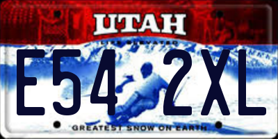 UT license plate E542XL