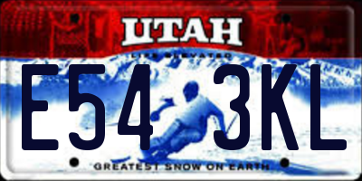UT license plate E543KL