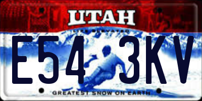 UT license plate E543KV