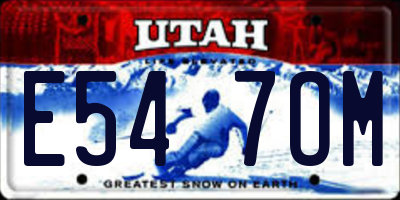 UT license plate E547OM
