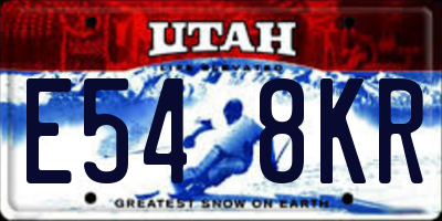 UT license plate E548KR
