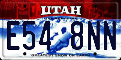UT license plate E548NN
