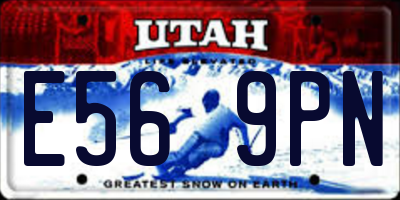 UT license plate E569PN