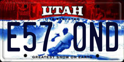 UT license plate E570ND