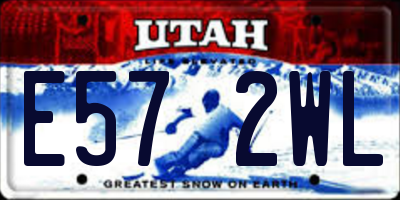 UT license plate E572WL