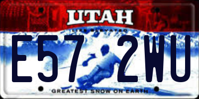 UT license plate E572WU