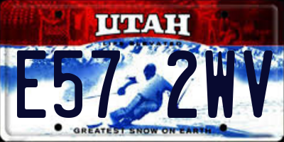 UT license plate E572WV