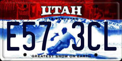 UT license plate E573CL