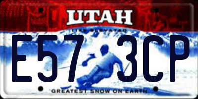 UT license plate E573CP