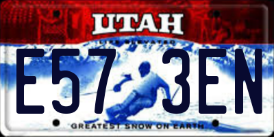 UT license plate E573EN