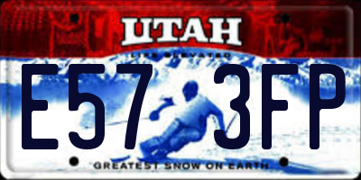 UT license plate E573FP