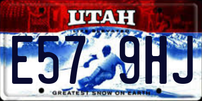 UT license plate E579HJ