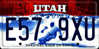 UT license plate E579XU