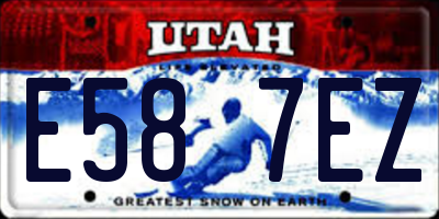 UT license plate E587EZ