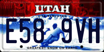 UT license plate E589VH