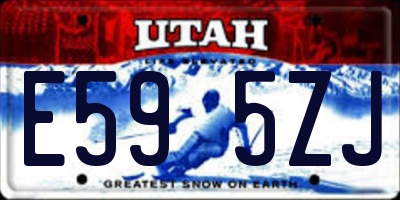 UT license plate E595ZJ