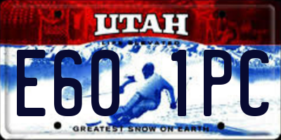 UT license plate E601PC