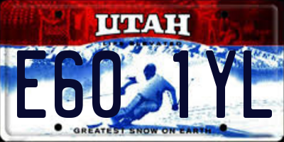 UT license plate E601YL