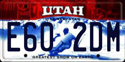 UT license plate E602DM