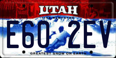 UT license plate E602EV