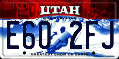 UT license plate E602FJ