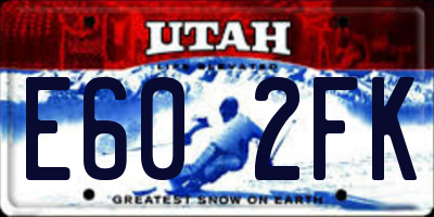 UT license plate E602FK
