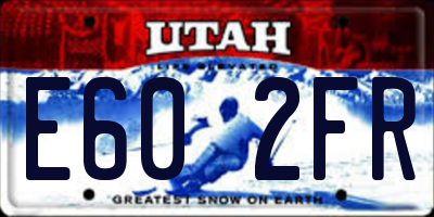 UT license plate E602FR