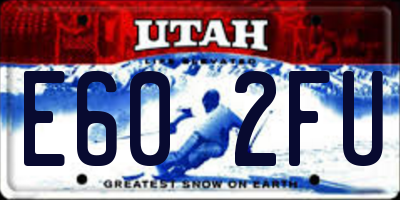 UT license plate E602FU