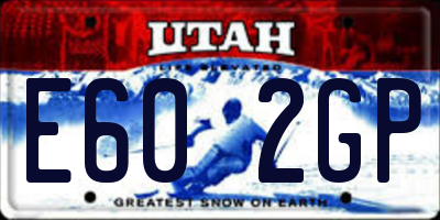 UT license plate E602GP