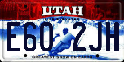 UT license plate E602JH