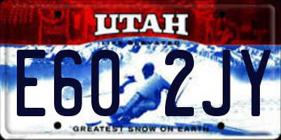 UT license plate E602JY