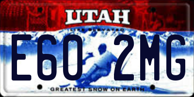 UT license plate E602MG