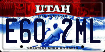 UT license plate E602ML
