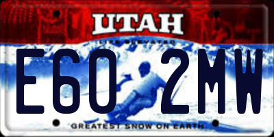 UT license plate E602MW