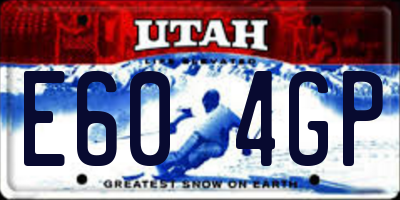 UT license plate E604GP