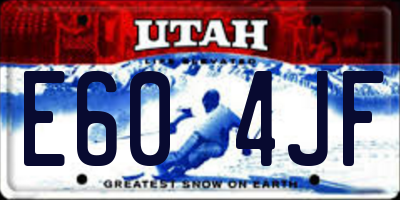 UT license plate E604JF