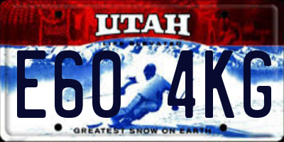 UT license plate E604KG