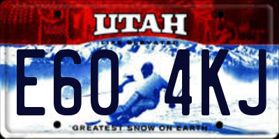 UT license plate E604KJ