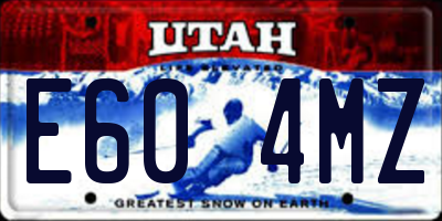 UT license plate E604MZ