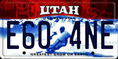 UT license plate E604NE