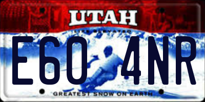 UT license plate E604NR