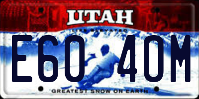 UT license plate E604OM