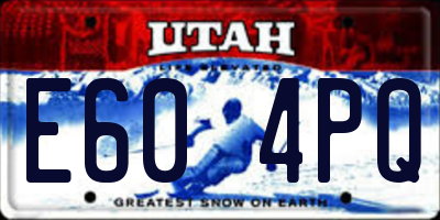 UT license plate E604PQ