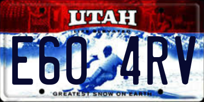 UT license plate E604RV